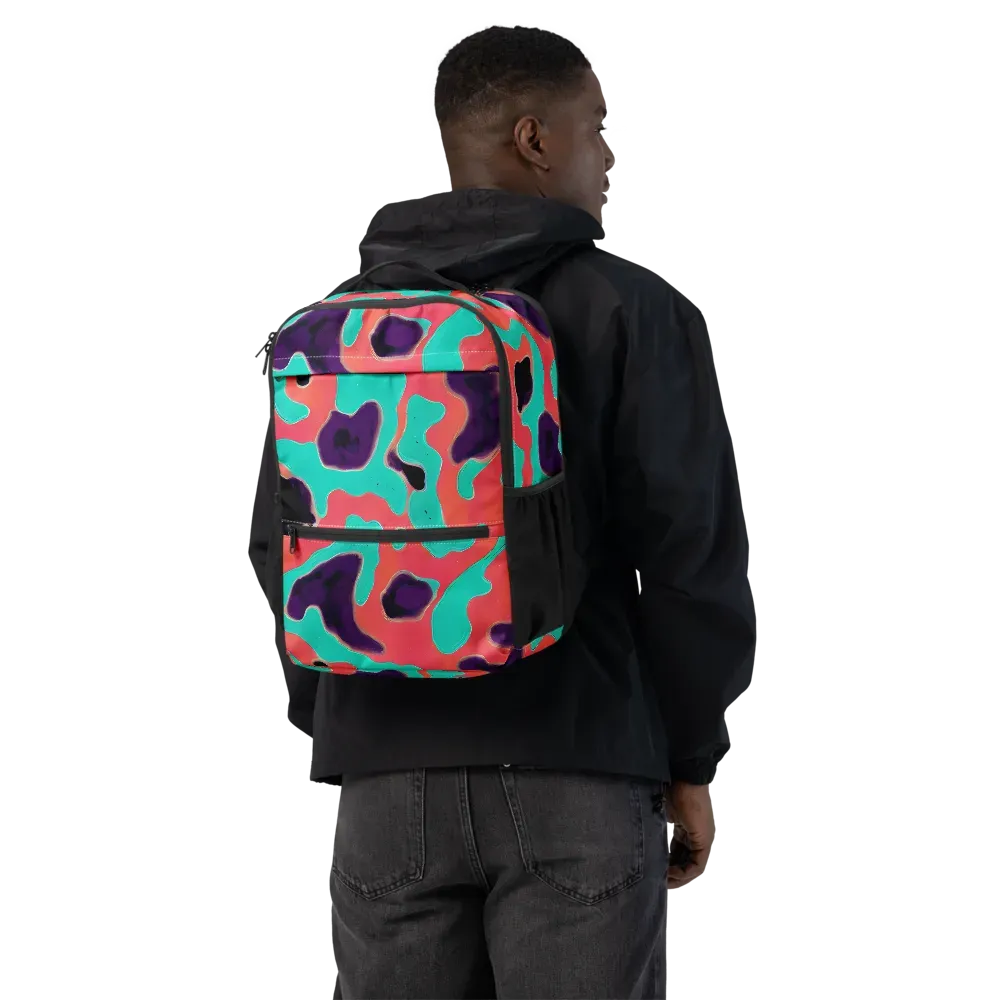 Aubergine Tide on Utility Backpack — Back