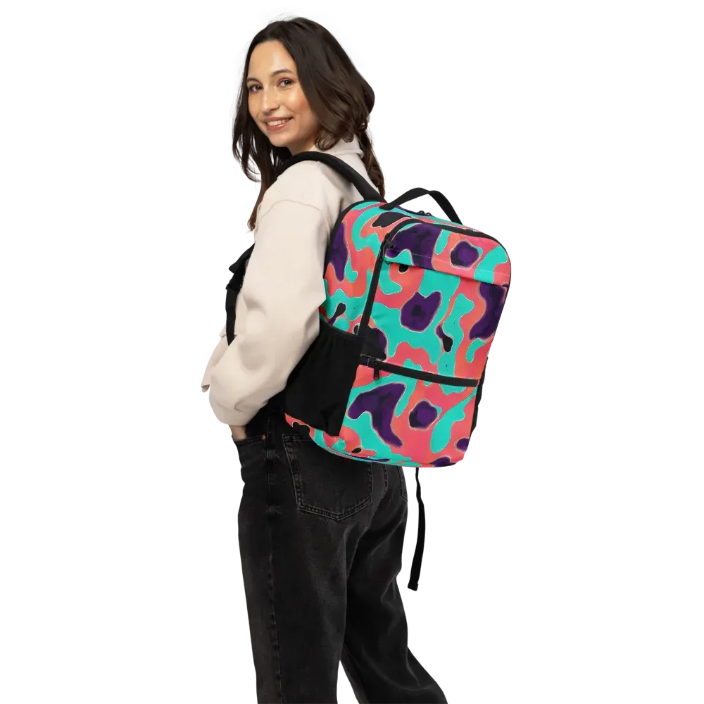 Aubergine Tide on Utility Backpack — Back