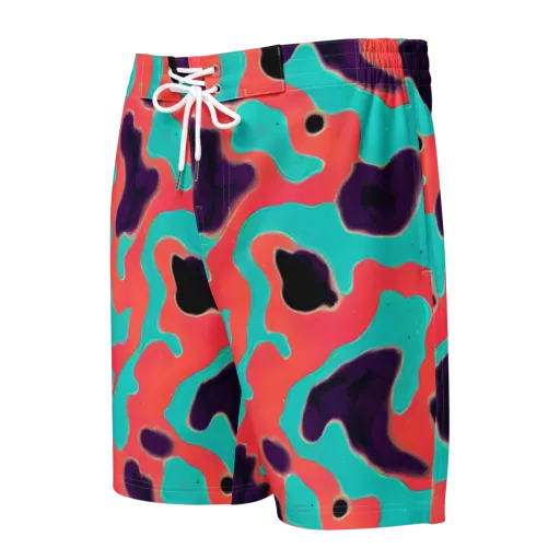Aubergine Tide on a Men's Board Shorts