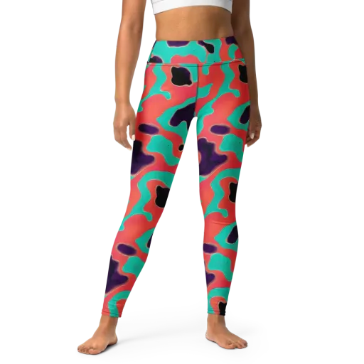 Aubergine Tide on a Yoga Leggings