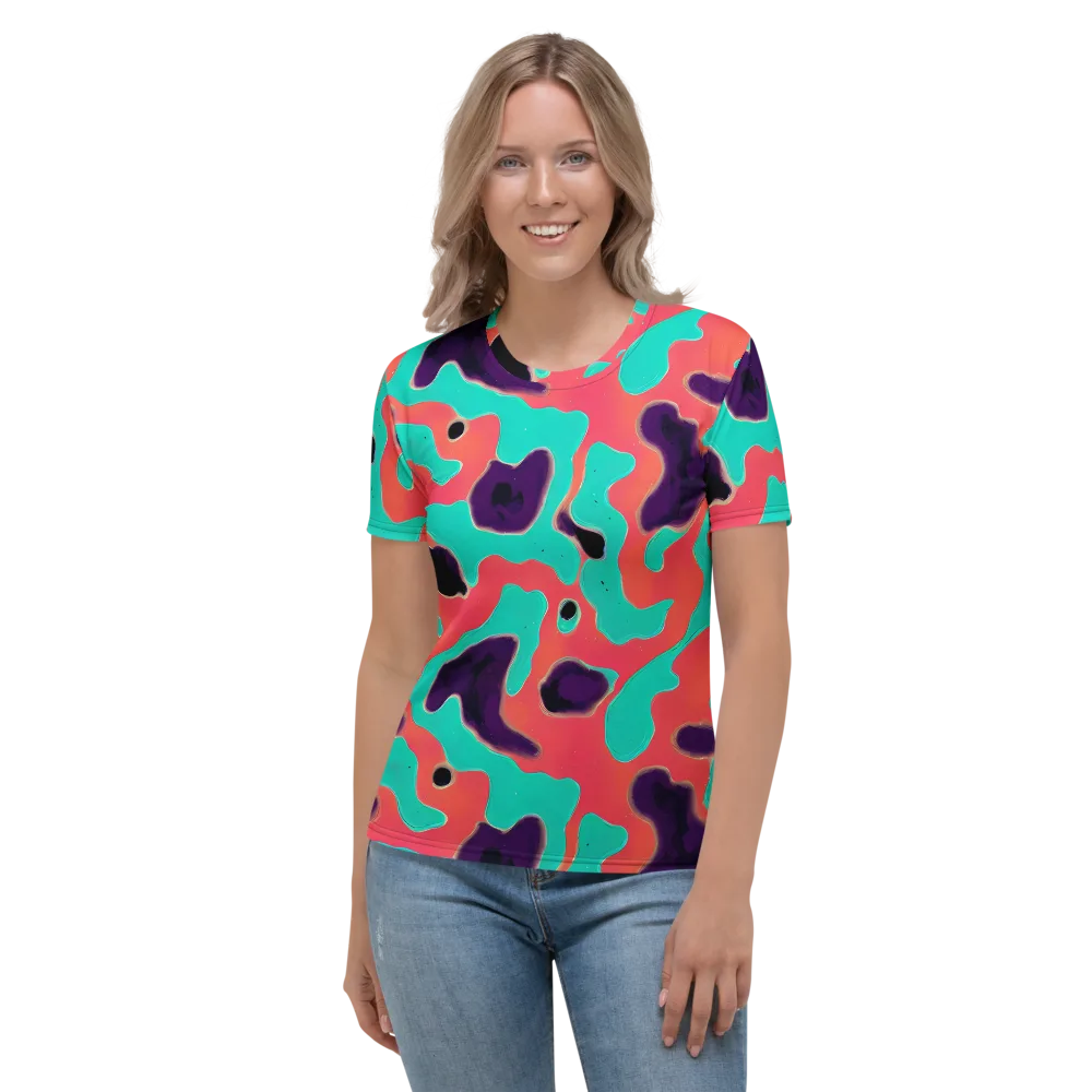 Aubergine Tide on Women's Crew Neck T-Shirt — Front