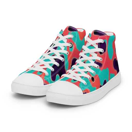 Aubergine Tide on a Women's High Top Canvas Shoes