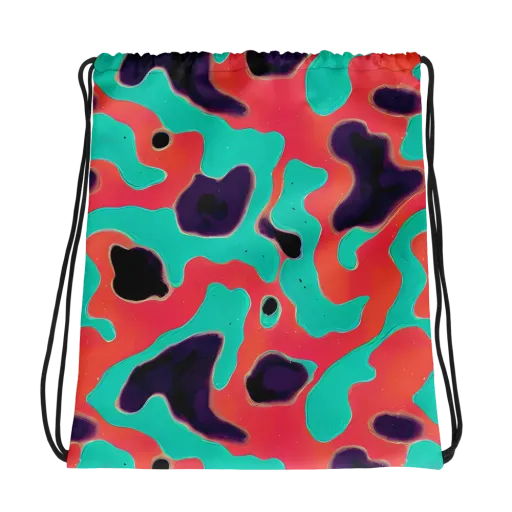 Aubergine Tide on a Drawstring Bag