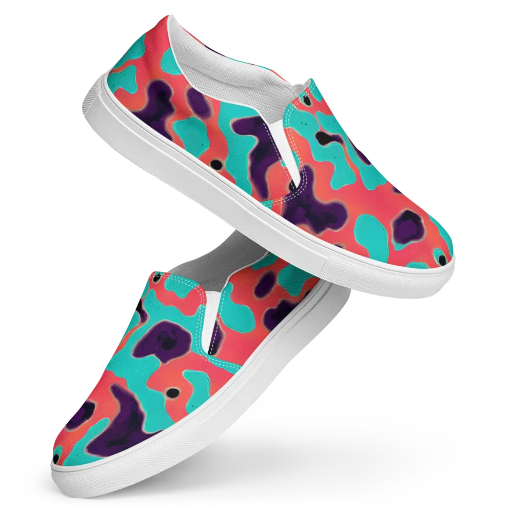 Aubergine Tide on Women's Slip-On Canvas Shoes — Front