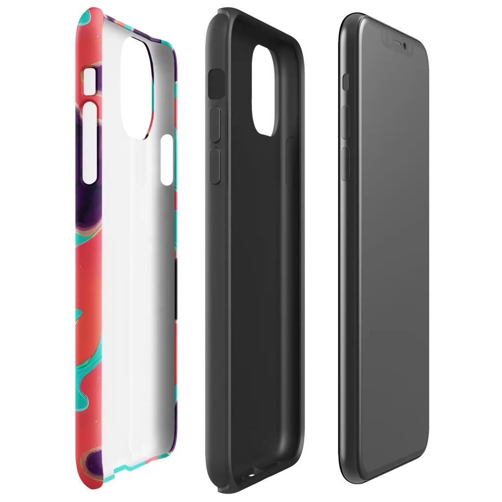 Aubergine Tide on Tough Case for iPhone® — Right