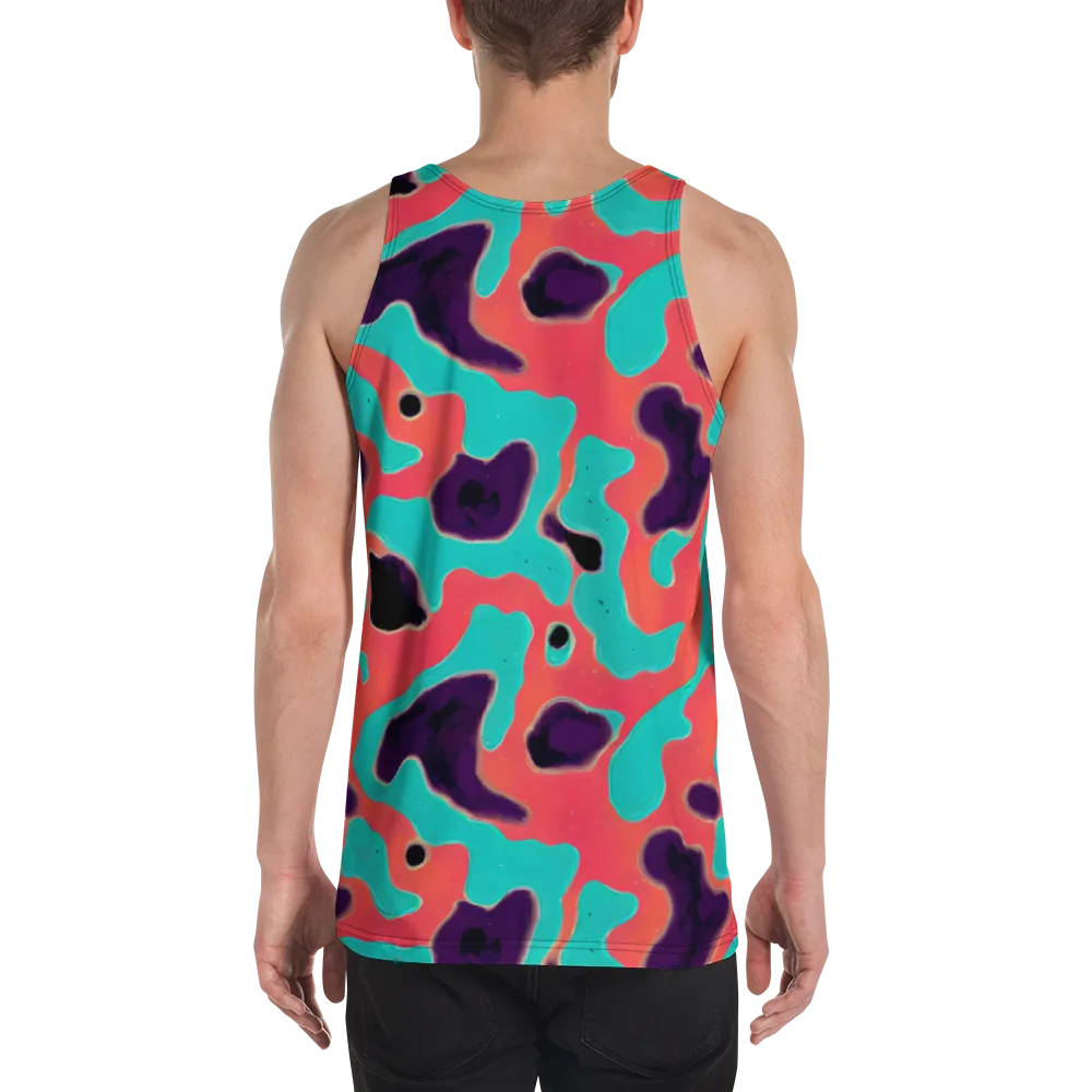 Aubergine Tide on Men's Tank Top — Back