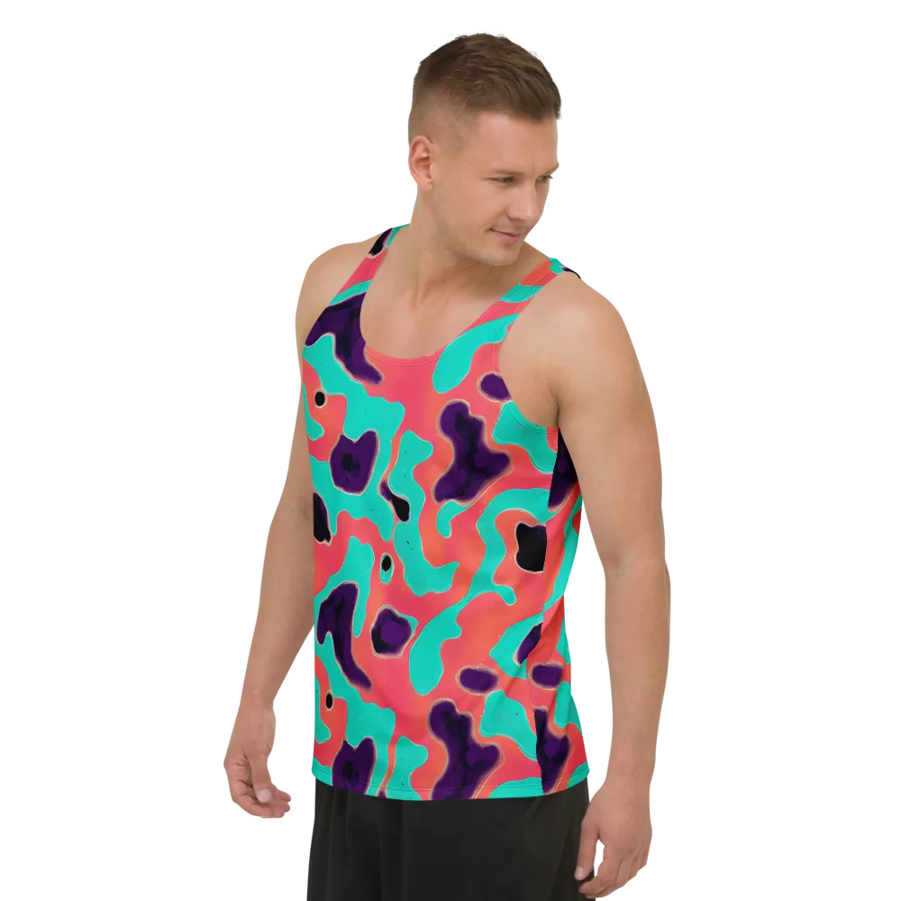 Aubergine Tide on Men's Tank Top — Left Front