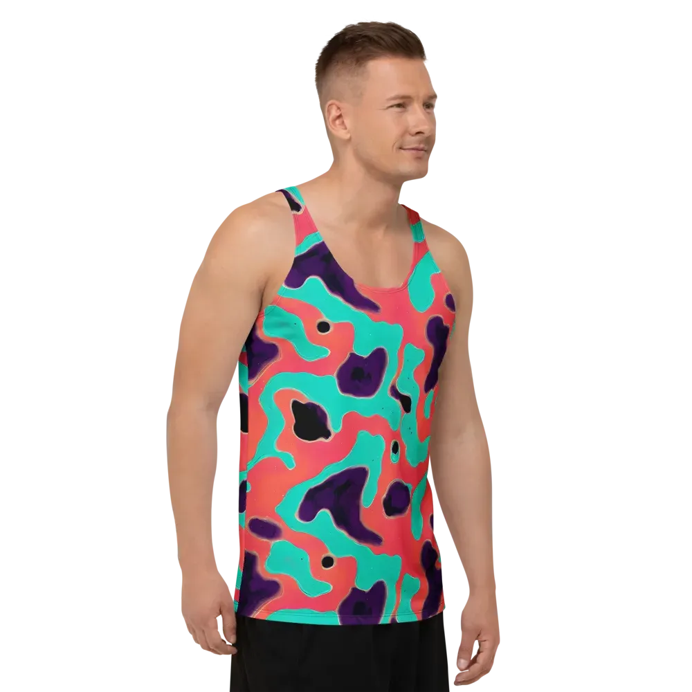 Aubergine Tide on Men's Tank Top — Right Front