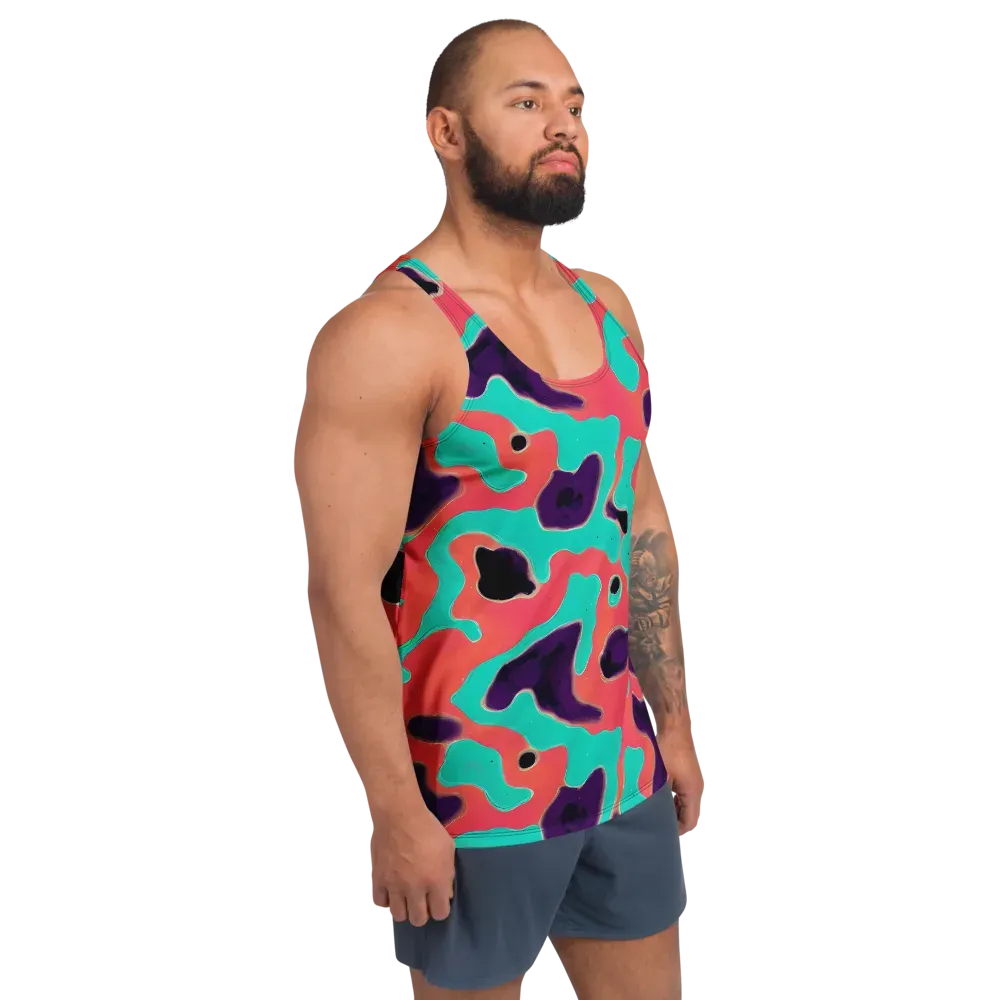 Aubergine Tide on Men's Tank Top — Right Front