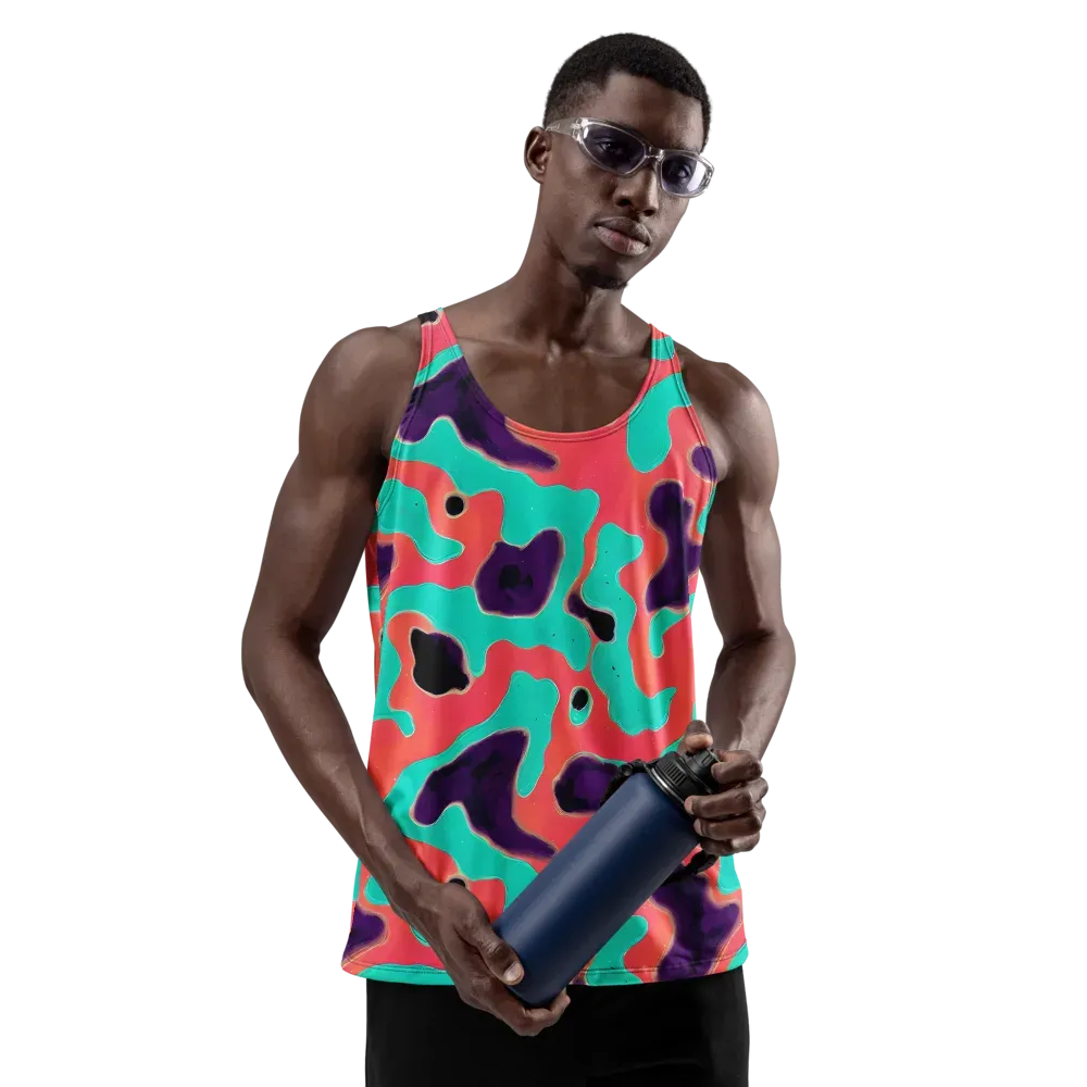 Aubergine Tide on Men's Tank Top — Front