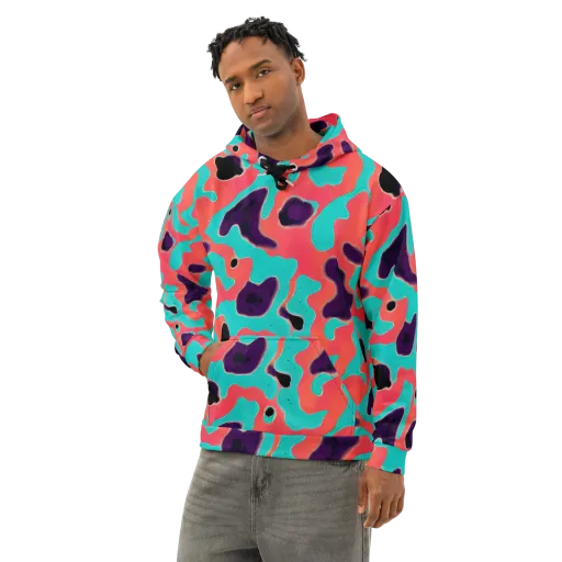 Aubergine Tide on a Cotton Hoodie