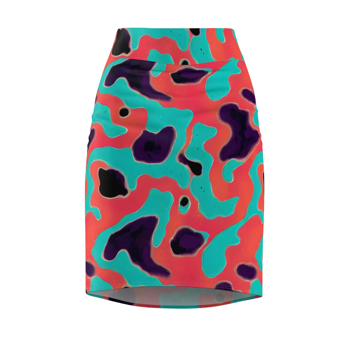 Aubergine Tide on Pencil Skirt — Front