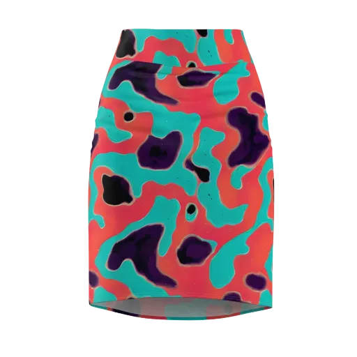 Aubergine Tide on a Pencil Skirt