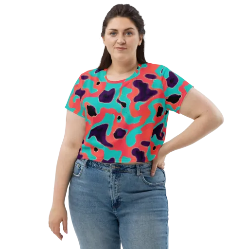 Aubergine Tide on a Crop Tee