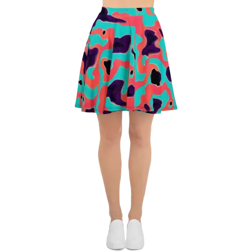 Aubergine Tide on a Skater Skirt