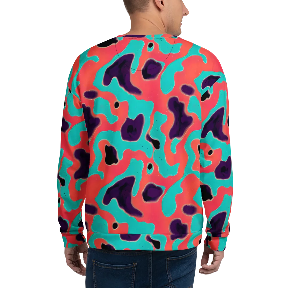 Aubergine Tide on Sweatshirt — Back