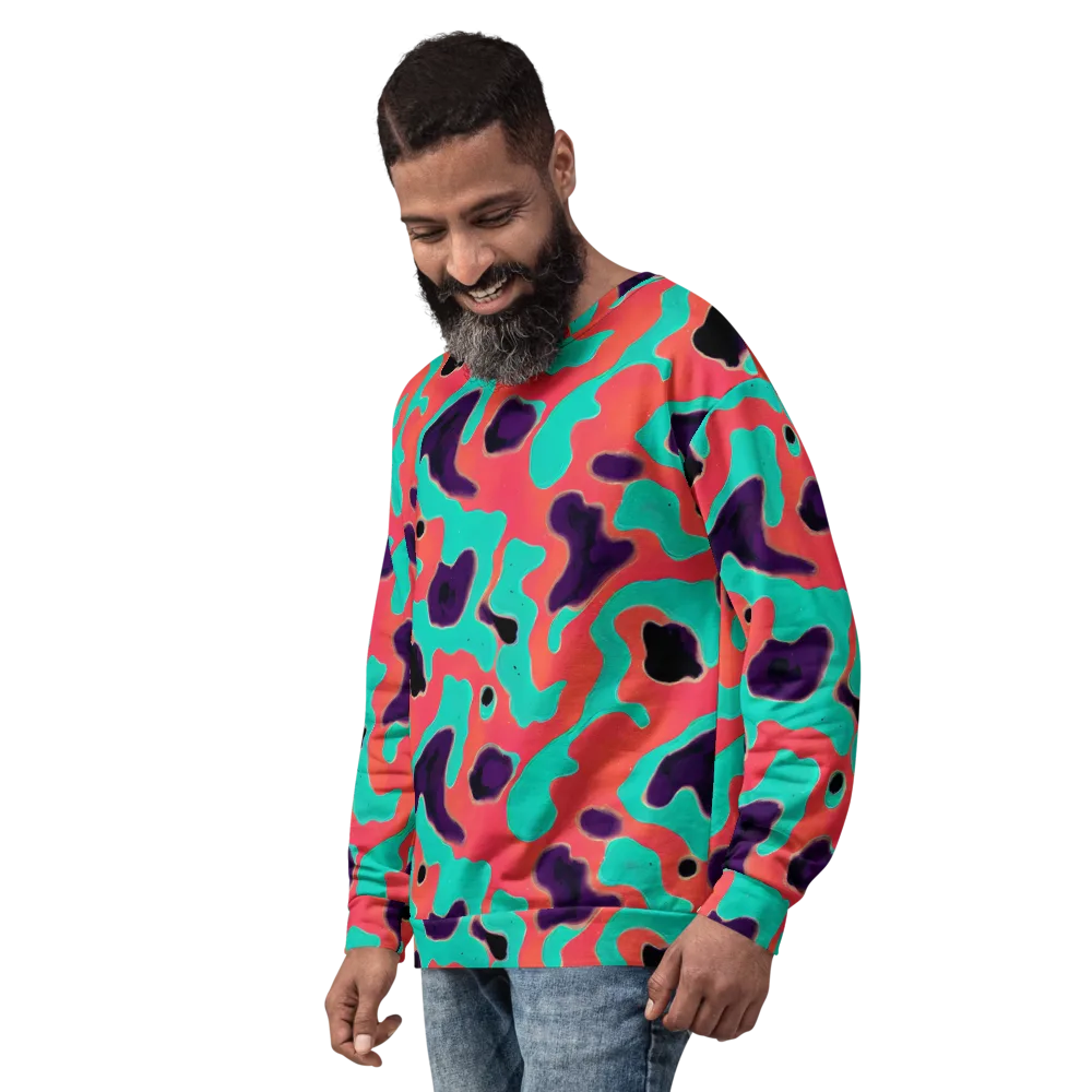 Aubergine Tide on Sweatshirt — Left Front