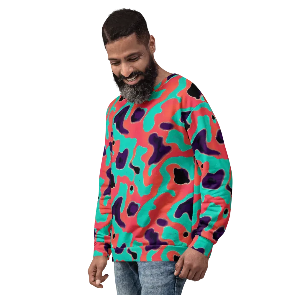 Aubergine Tide on Sweatshirt — Left Front