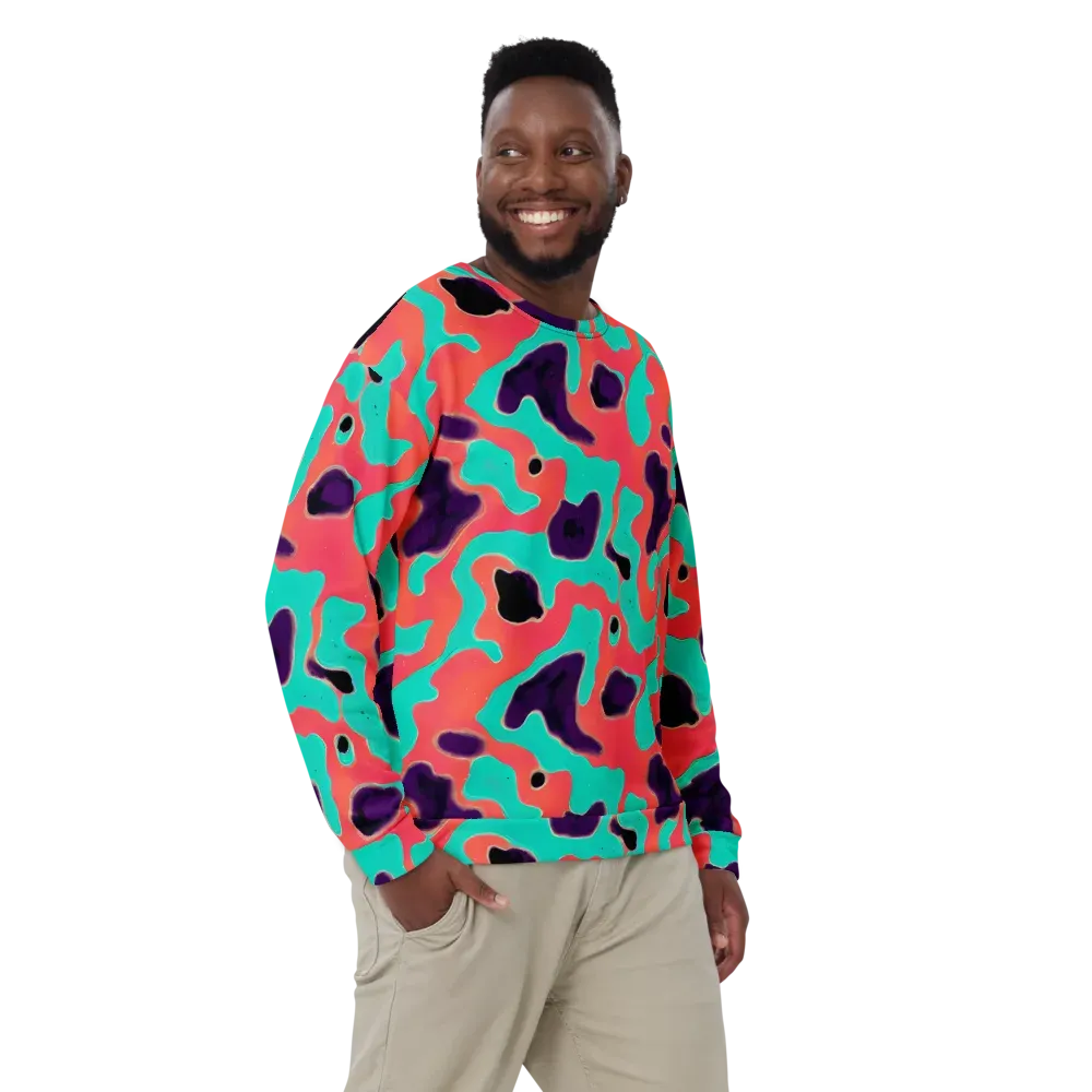 Aubergine Tide on Sweatshirt — Front