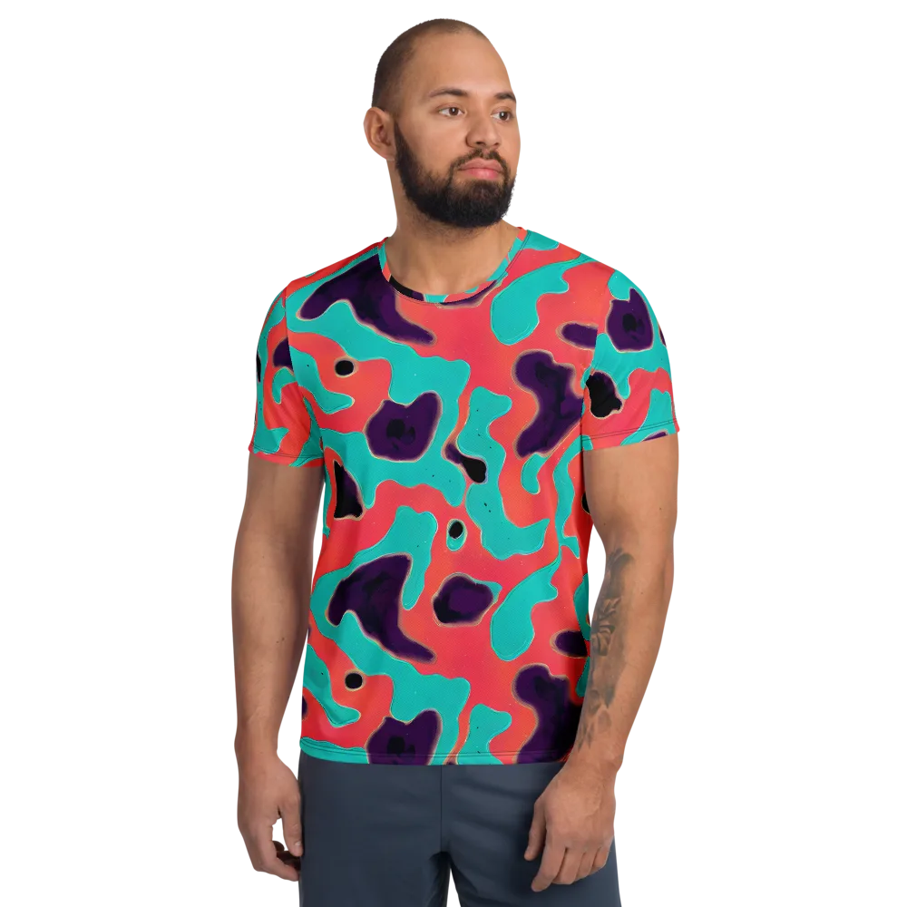 Aubergine Tide on Men's Athletic T-Shirt — Front