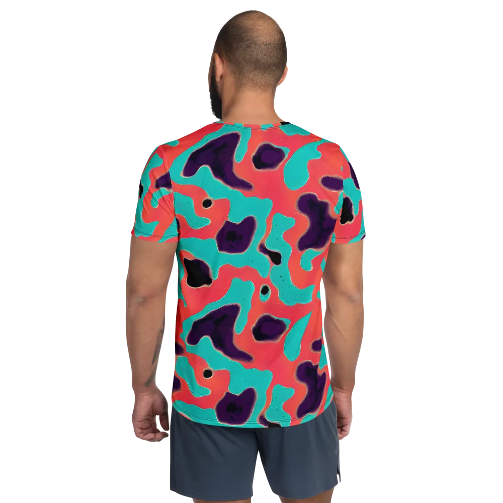 Aubergine Tide on Men's Athletic T-Shirt — Back