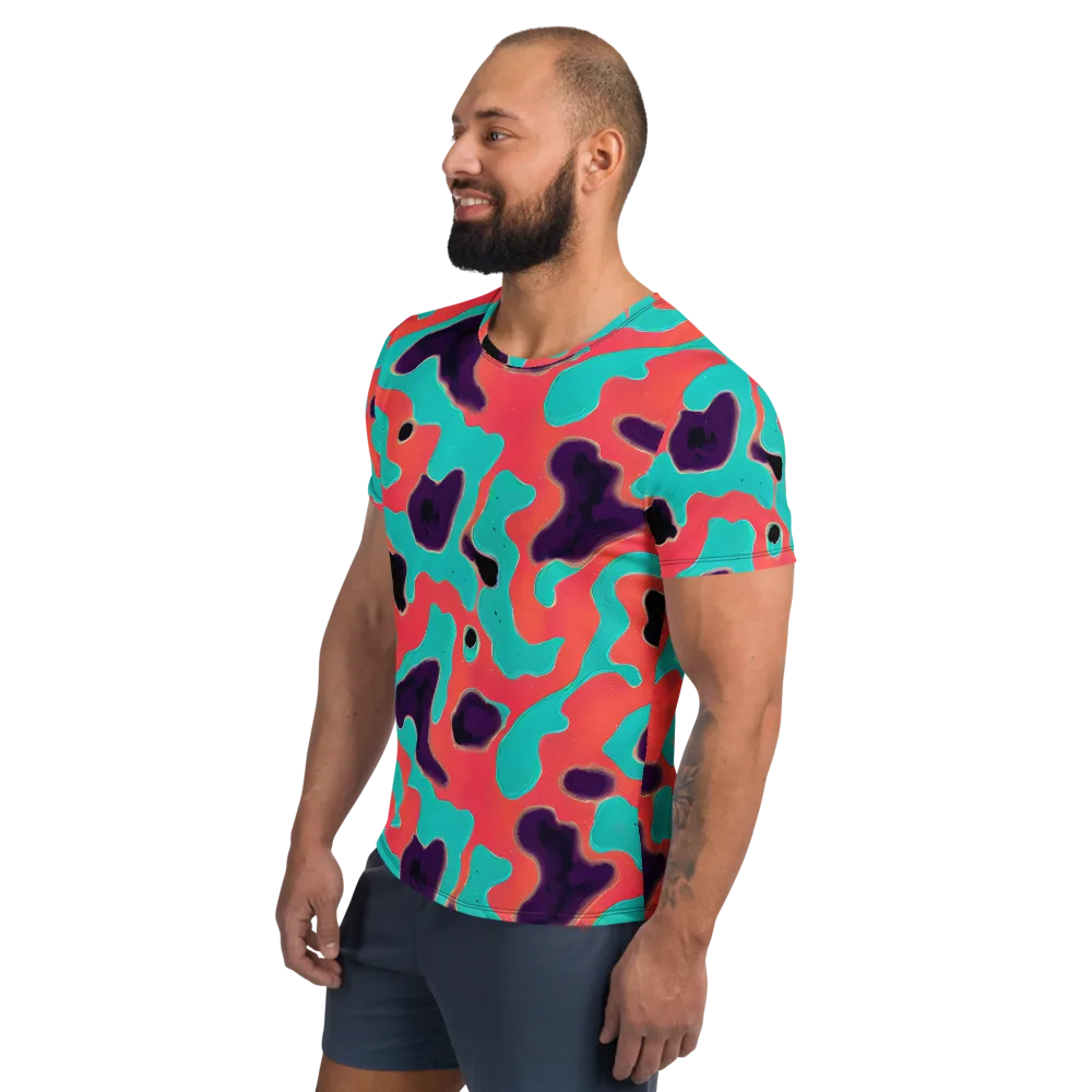 Aubergine Tide on Men's Athletic T-Shirt — Left