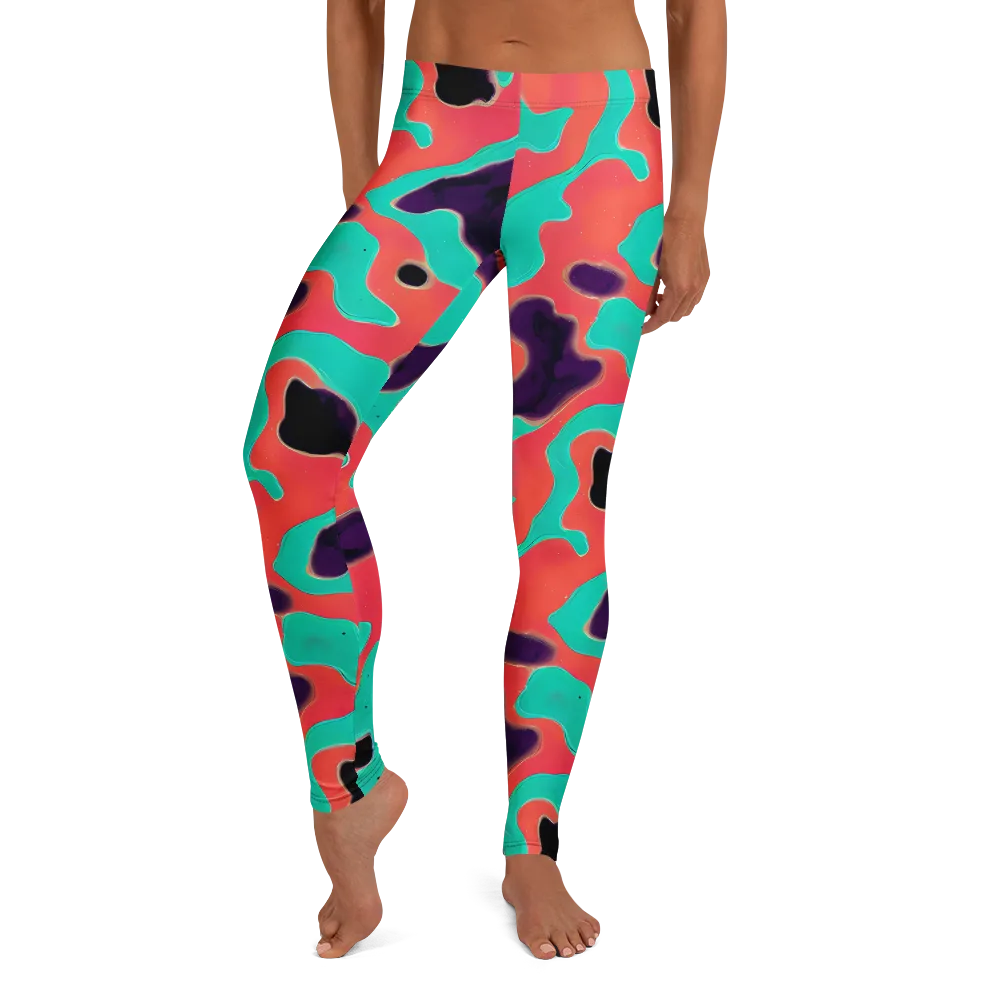 Aubergine Tide on Leggings — Front