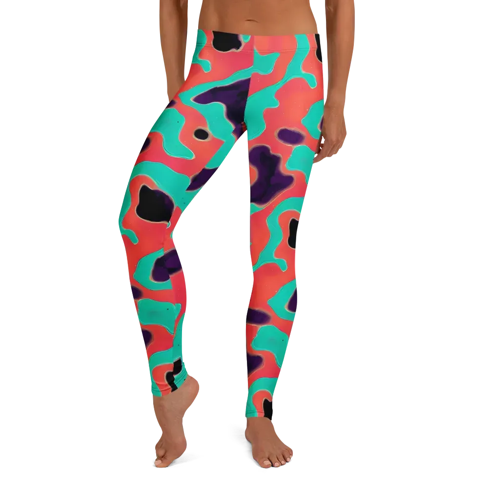 Aubergine Tide on Leggings — Front