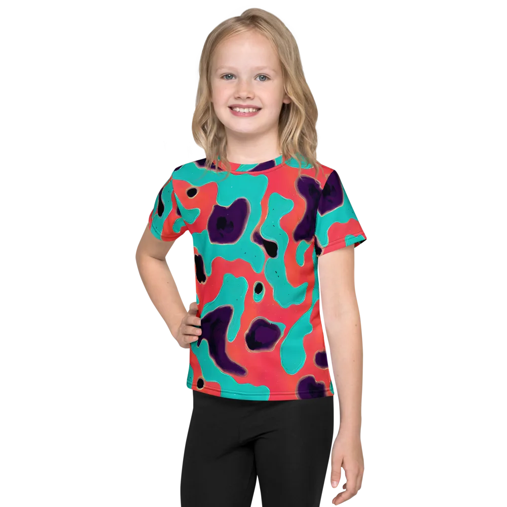 Aubergine Tide on Kids Crew Neck T-Shirt — Front
