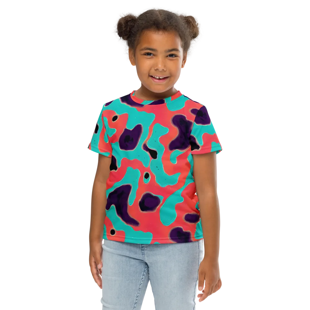 Aubergine Tide on Kids Crew Neck T-Shirt — Front