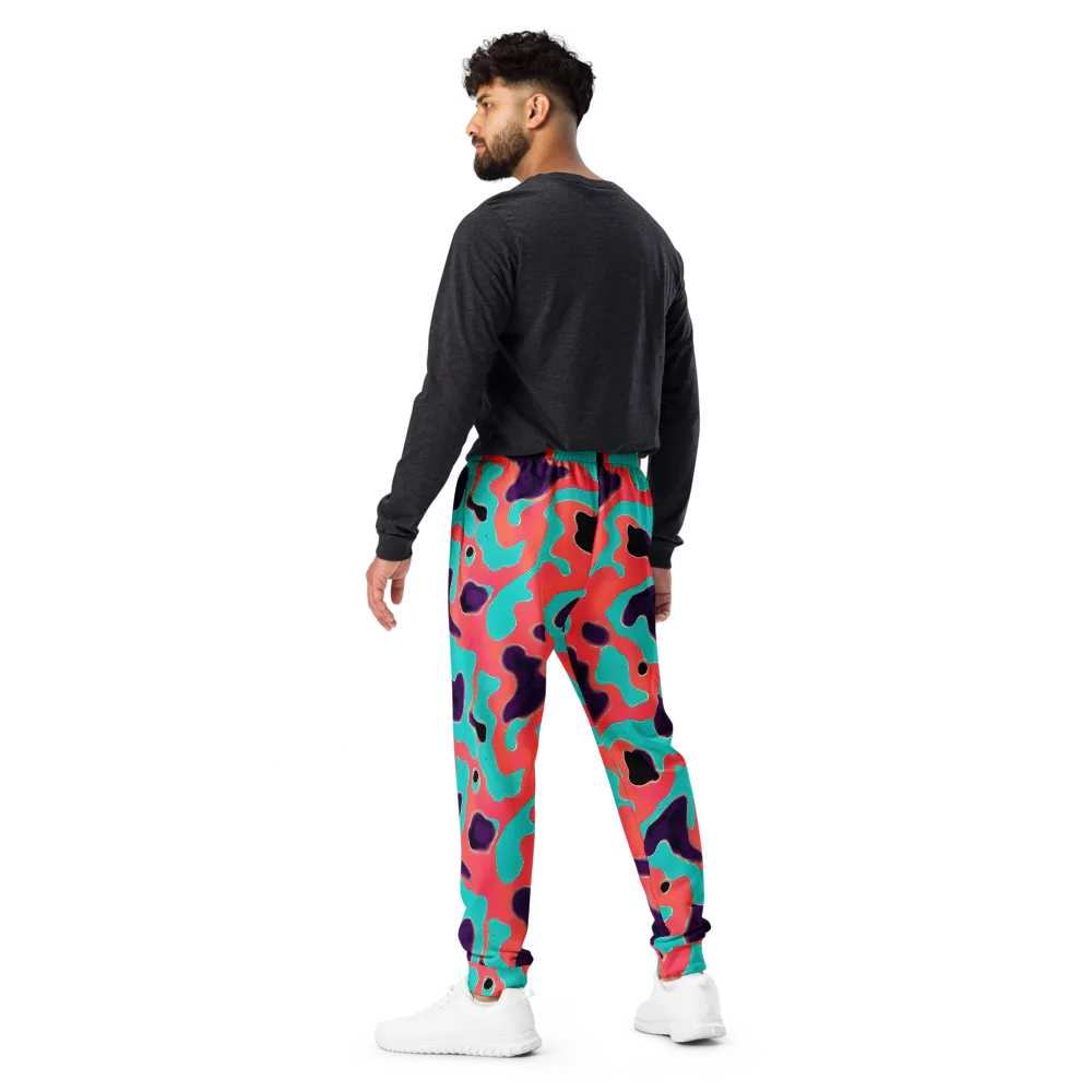 Aubergine Tide on Men's Joggers — Back