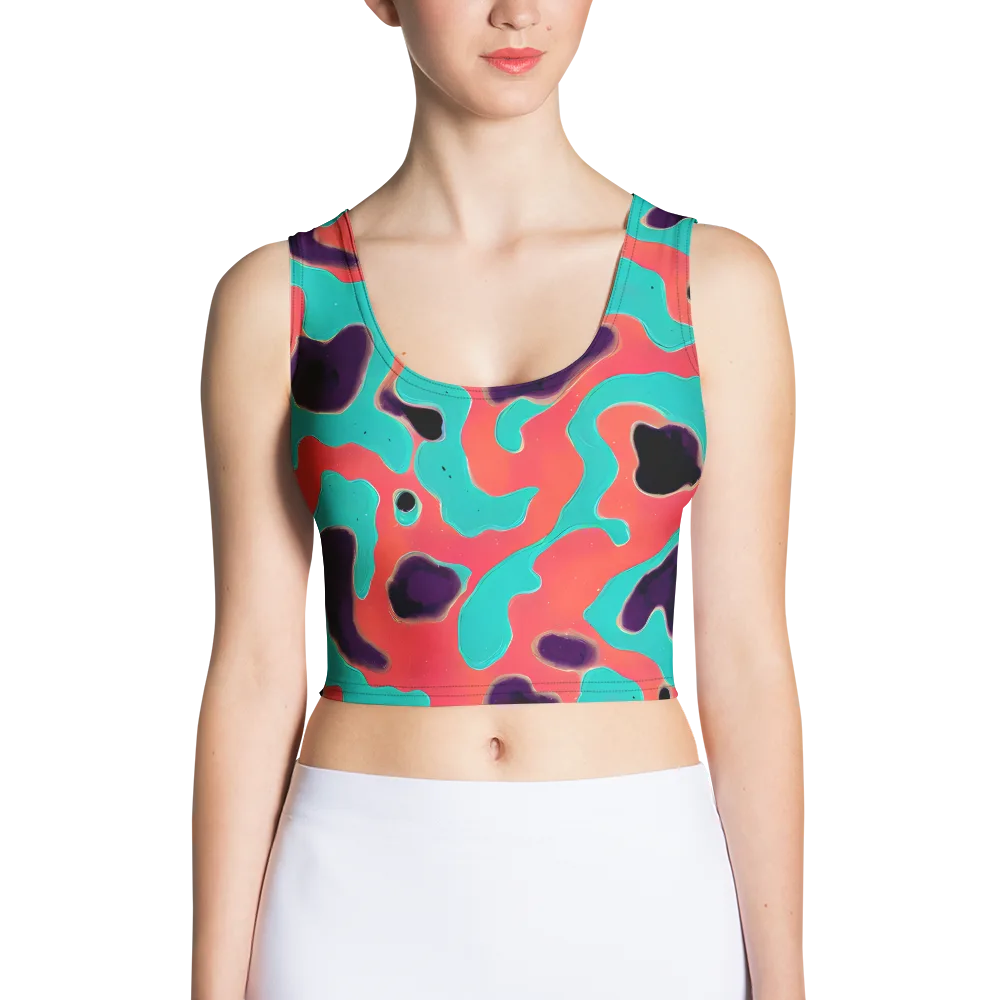Aubergine Tide on Crop Top — Front