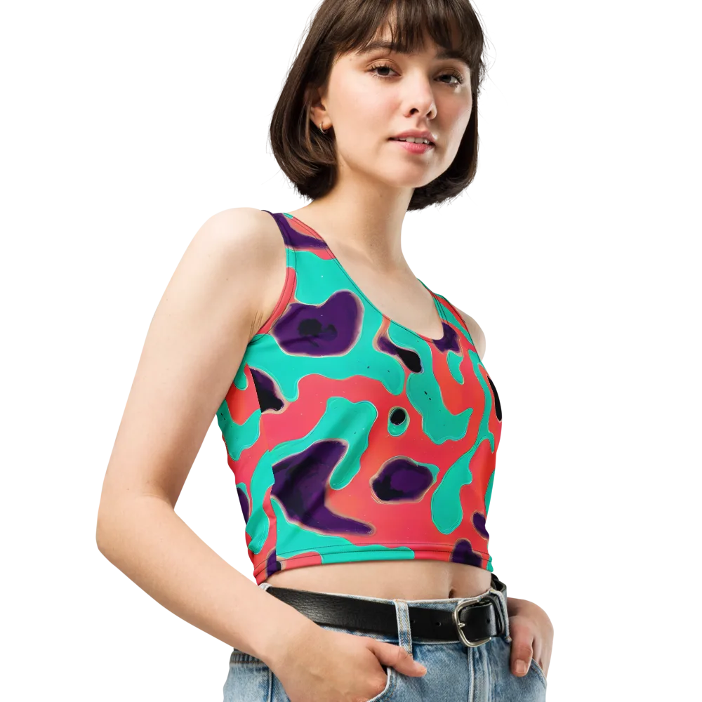 Aubergine Tide on Crop Top — Right Front