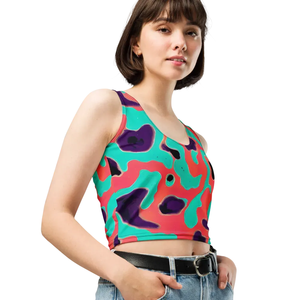 Aubergine Tide on Crop Top — Right Front