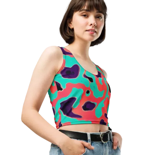 Aubergine Tide on a Crop Top