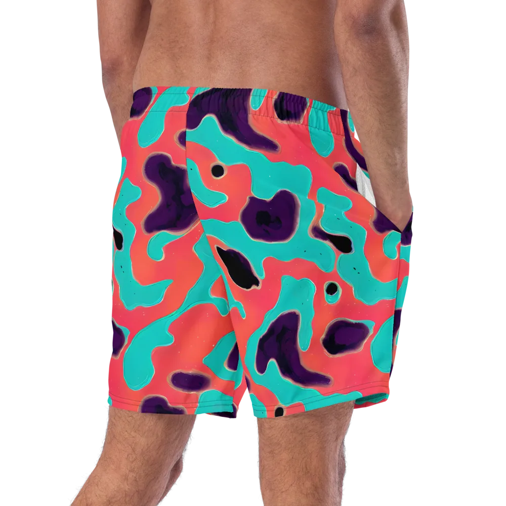 Aubergine Tide on Swim Trunks — Right Back