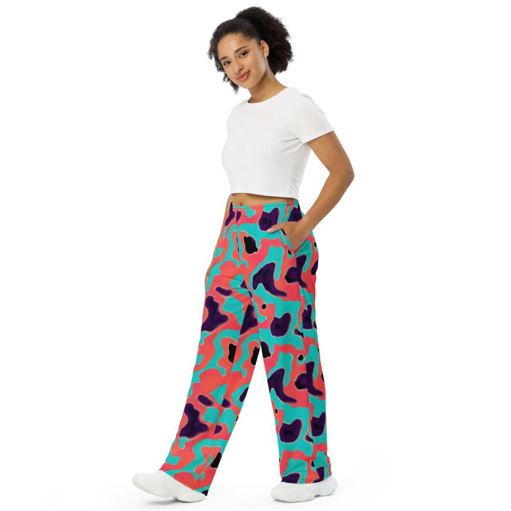 Aubergine Tide on Wide-Leg Pants — Left Front