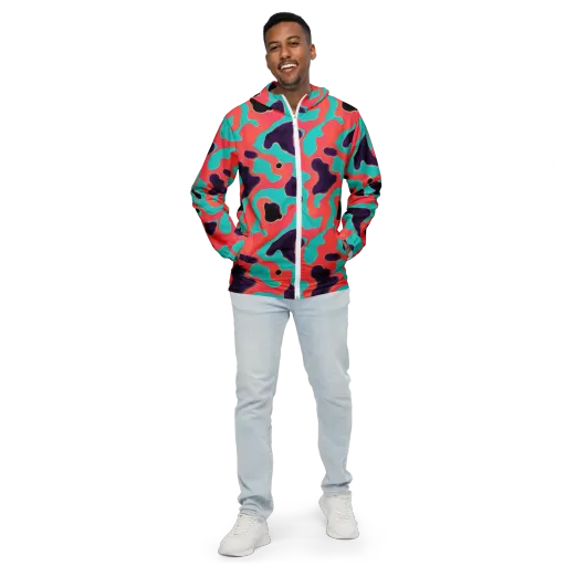 Aubergine Tide on a Men's Windbreaker