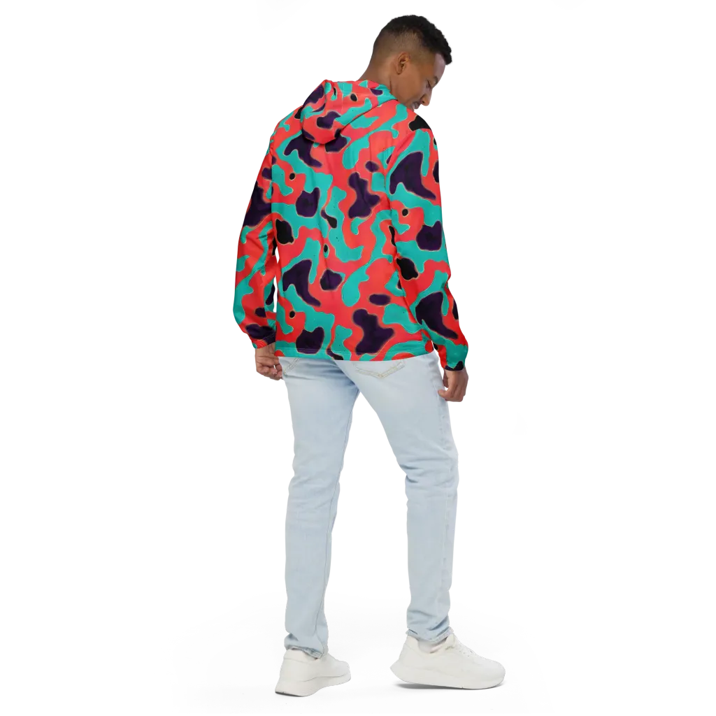 Aubergine Tide on Men's Windbreaker — Back