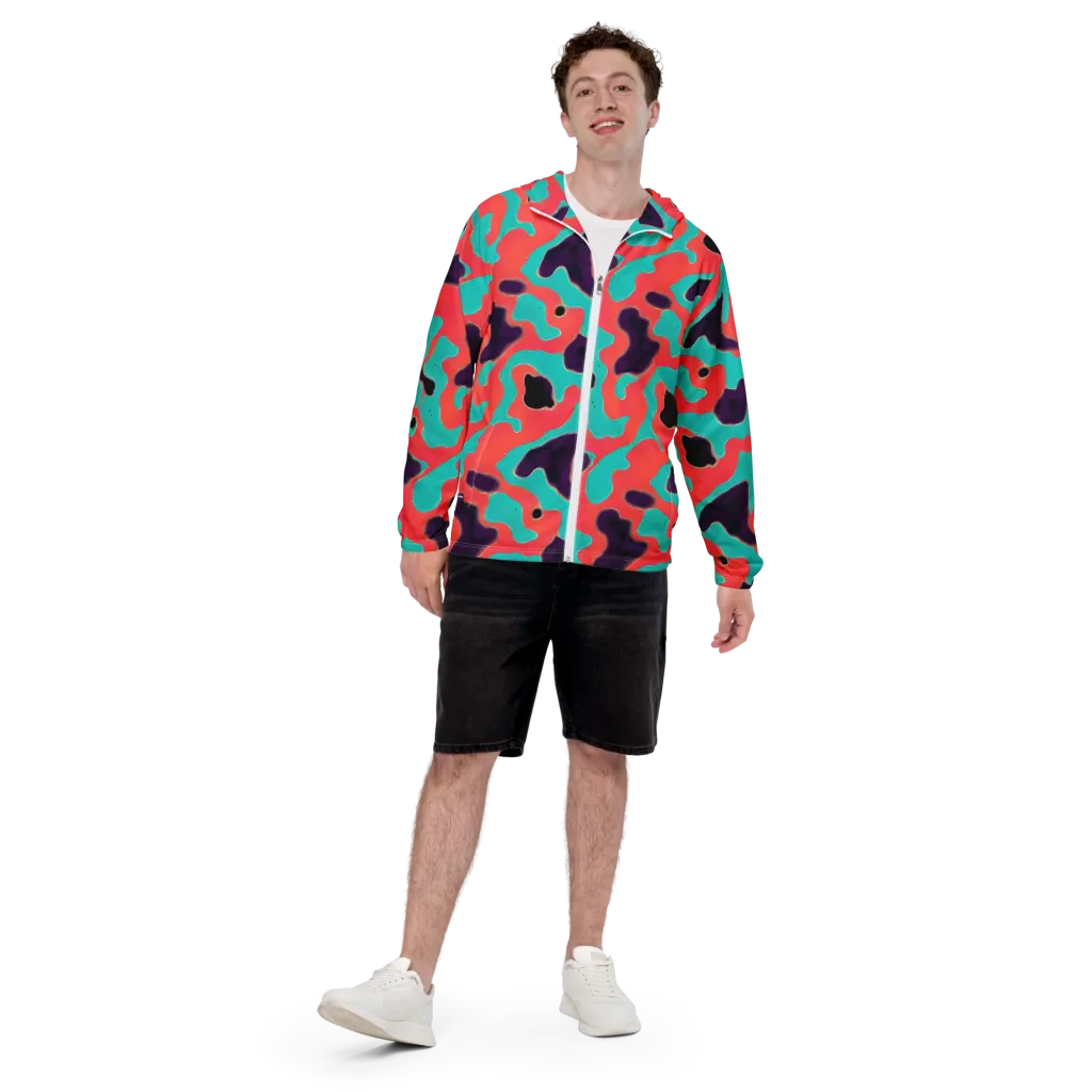 Aubergine Tide on Men's Windbreaker — Front