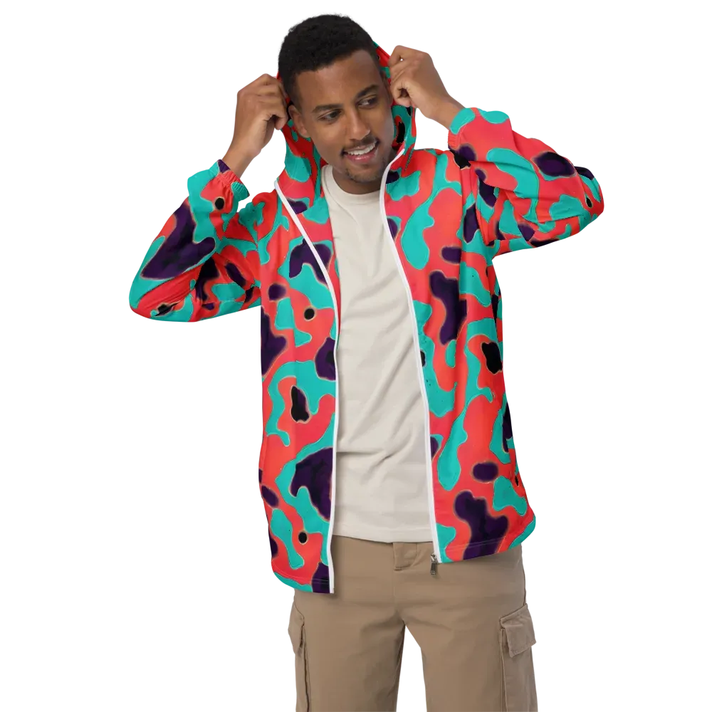Aubergine Tide on Men's Windbreaker — Front
