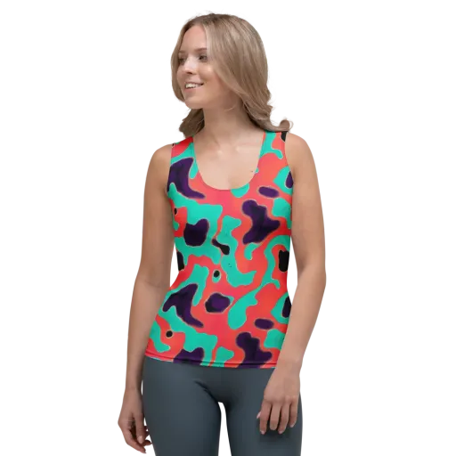 Aubergine Tide on a Women's Tank Top