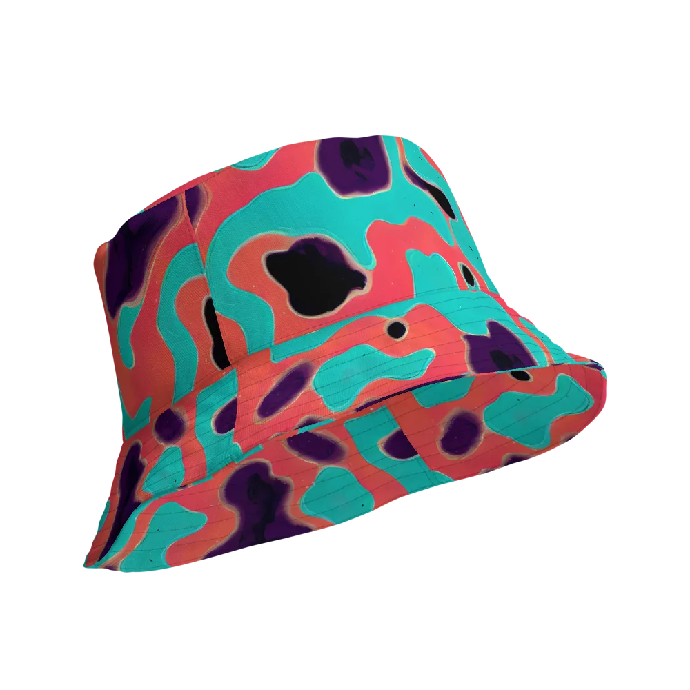 Aubergine Tide on Reversible Bucket Hat — Product details Outside