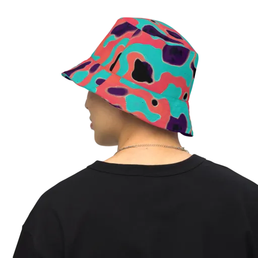 Aubergine Tide on a Reversible Bucket Hat
