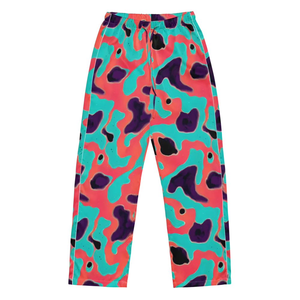 Aubergine Tide on Women's Pajama Pants — Front