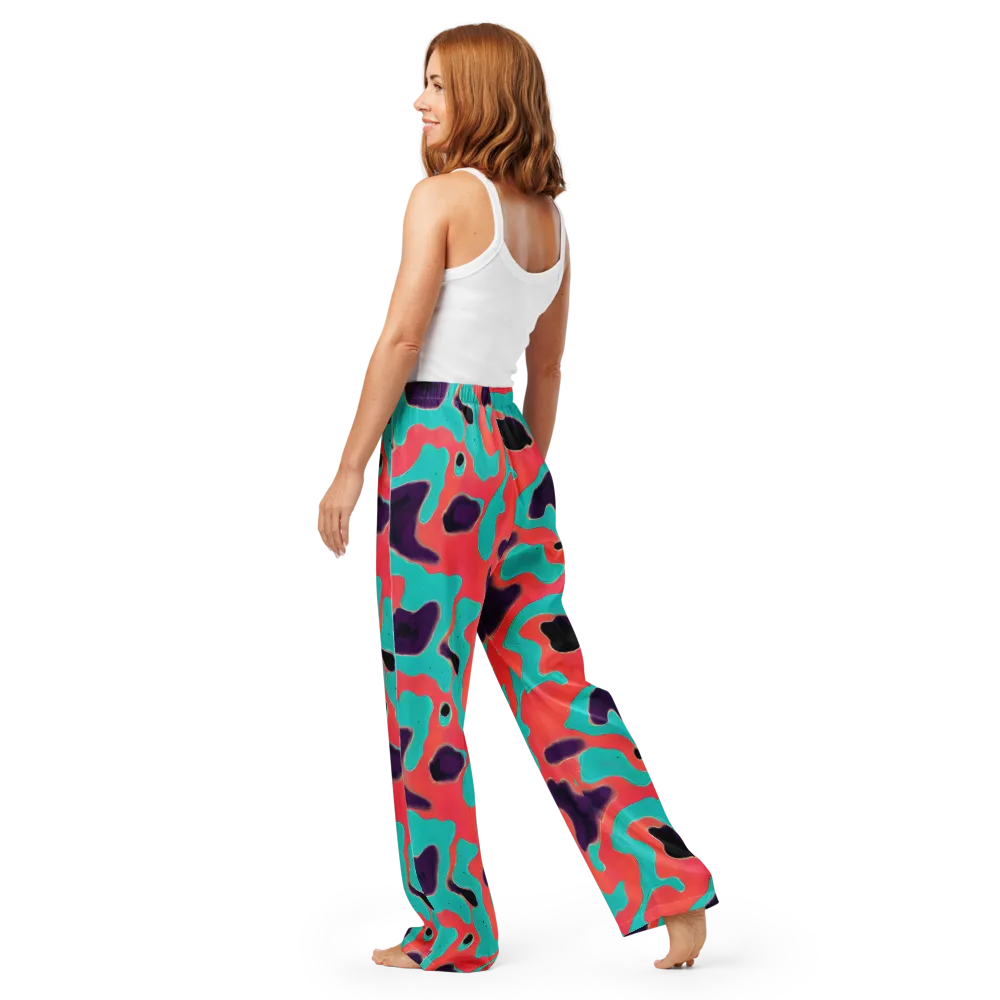 Aubergine Tide on Women's Pajama Pants — Back