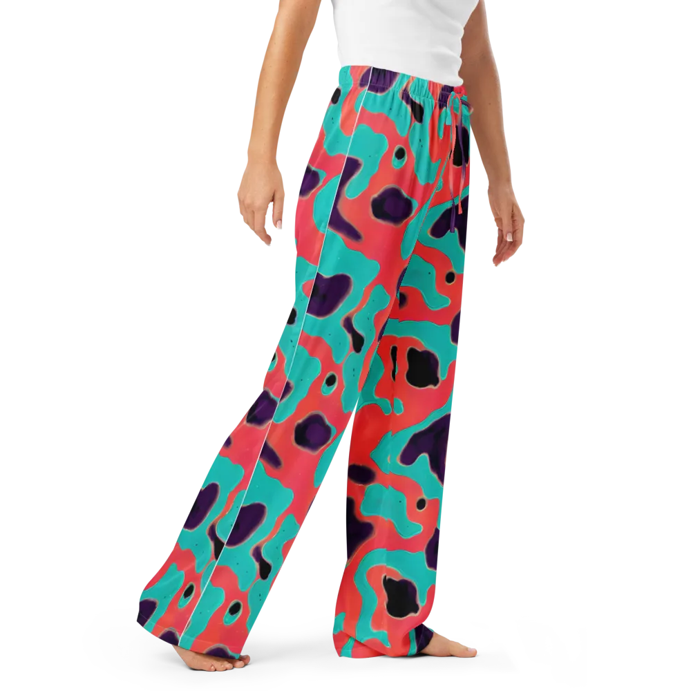Aubergine Tide on Women's Pajama Pants — Right Front