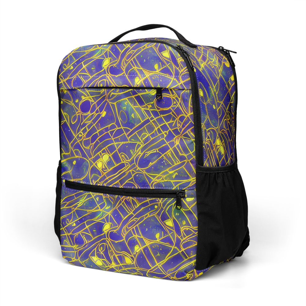 Golden Grid on Utility Backpack — Left Front