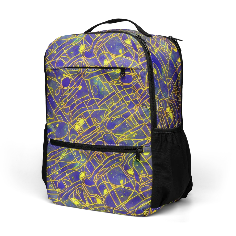 Golden Grid on Utility Backpack — Left Front