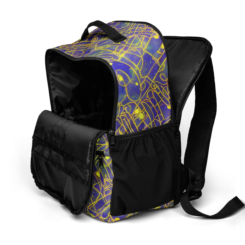 Golden Grid on Utility Backpack — Product details 2
